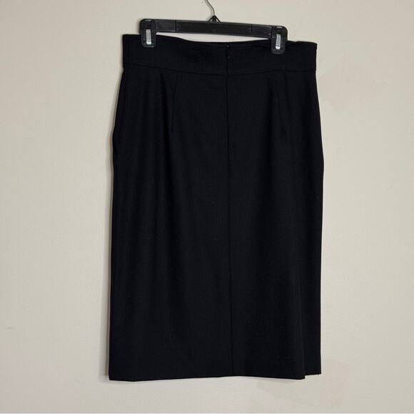 ESCADA Wool Black Blazer Skirt Suit Set Size 8/10 - Picture 6 of 14